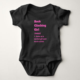 Rock climbing girl baby bodysuit