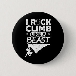 Rock Climbing Girl Boulderer Mountaineer Hiking 6 Cm Round Badge