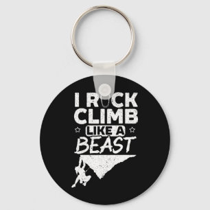 Rock Climbing Girl Boulderer Mountaineer Hiking  Key Ring