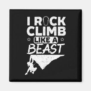 Rock Climbing Girl Boulderer Mountaineer Hiking  Magnet