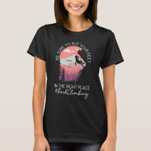 Rock Climbing Girl Climber Bouldering Hiking T-Shirt