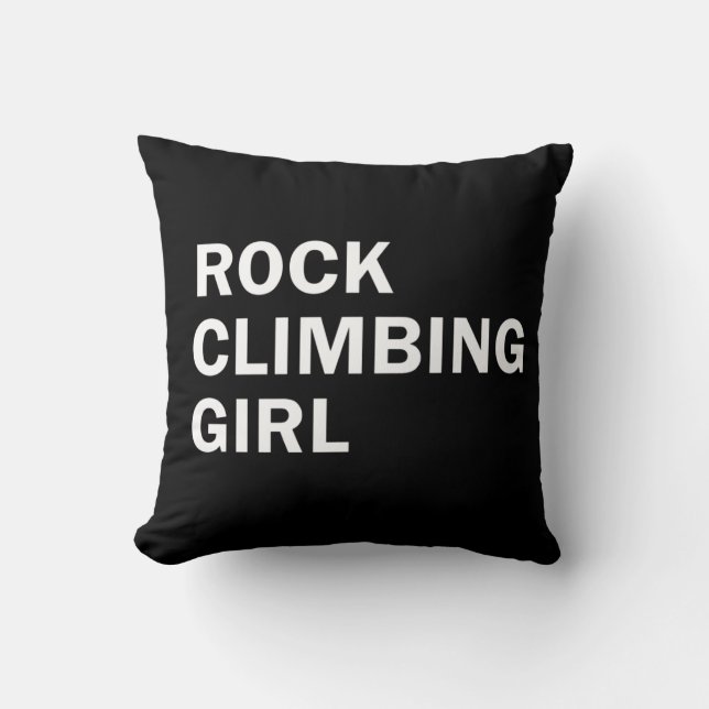 Rock climbing girl cushion (Front)