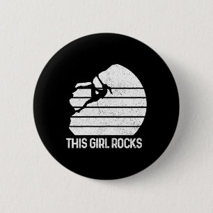 Rock Climbing Girl Definition Climber Bouldering C 6 Cm Round Badge