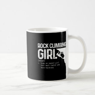 Rock Climbing Girl Definition Climber Bouldering C Coffee Mug