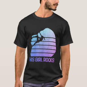 Rock Climbing Girl Definition Climber Bouldering C T-Shirt