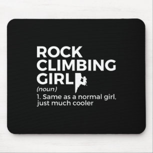 Rock Climbing Girl Definition Climber Mouse Pad