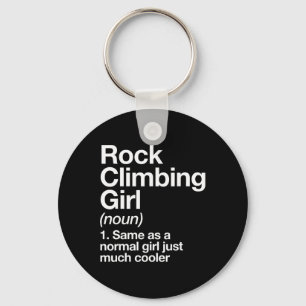 Rock Climbing Girl Definition Funny And Sy Sports Key Ring