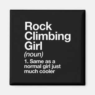 Rock Climbing Girl Definition Funny And Sy Sports Magnet