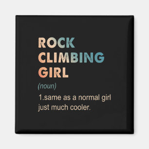 Rock Climbing Girl Definition Funny Climbing Lover Magnet