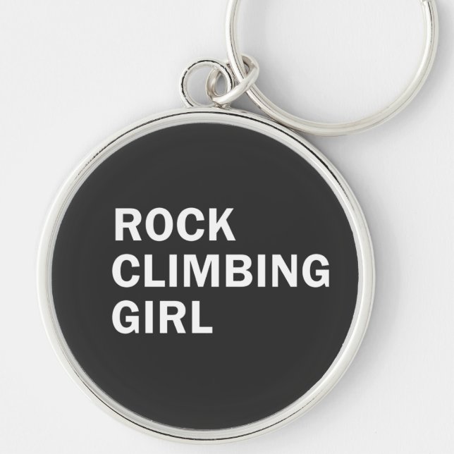 Rock climbing girl key ring (Front)