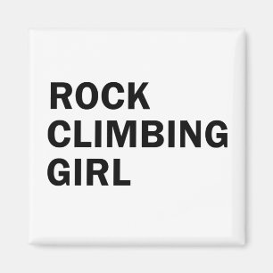 Rock climbing girl magnet