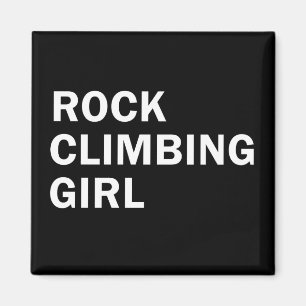 Rock climbing girl magnet