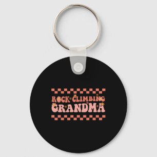 Rock Climbing Grandma Bouldering Mountain Climber Key Ring