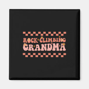 Rock Climbing Grandma Bouldering Mountain Climber Magnet