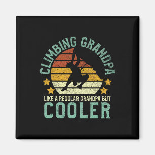 Rock Climbing Grandpa Funny Senior Mountain Climbe Magnet