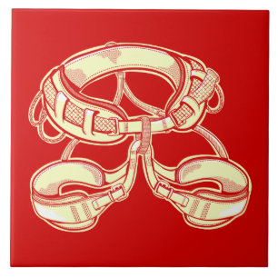 Rock climbing harness ceramic tile