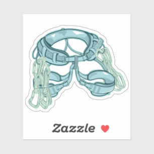 Rock climbing harness with quick draws