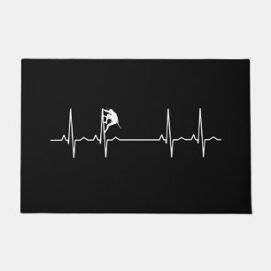 Rock Climbing Heartbeat Doormat