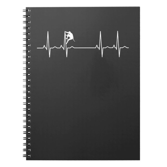 Rock Climbing Heartbeat Notebook (Front)