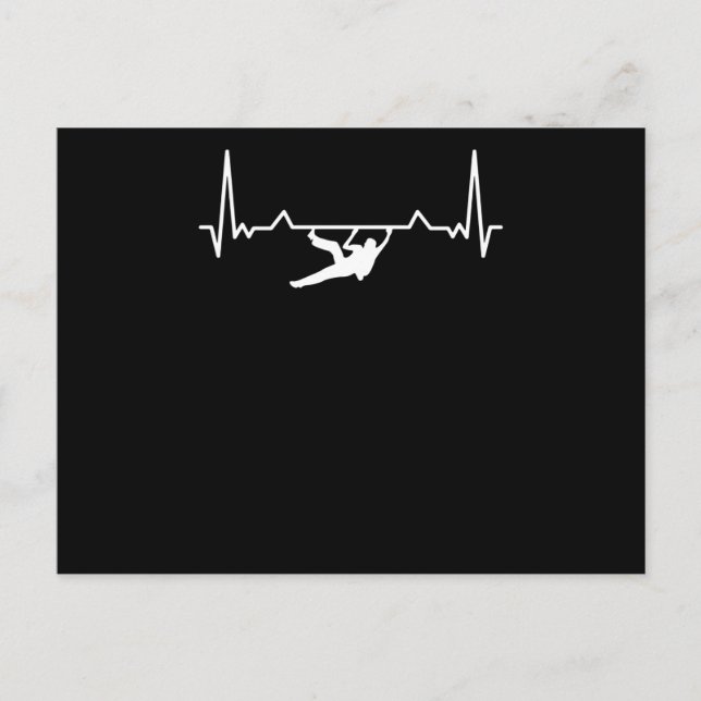 Rock Climbing Heartbeat Postcard (Front)