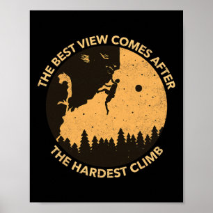 Rock Climbing Hiking Mountain Climber Men Women Cl Poster
