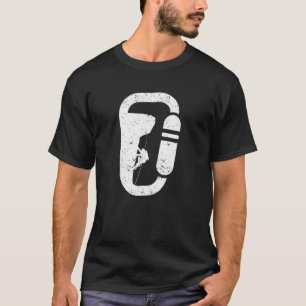 Rock Climbing Hiking Sport  Mountain Climber Carab T-Shirt