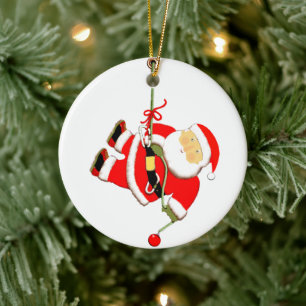 Rock Climbing Holiday Gift Ceramic Ornament