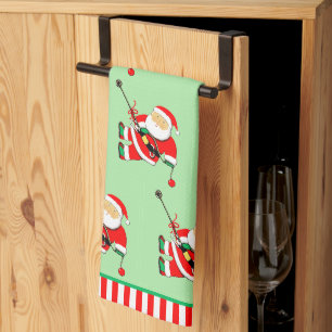 Rock Climbing Holiday Gift Tea Towel