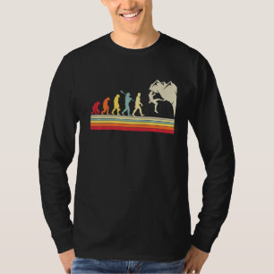 Rock Climbing Human Evolution Vintage Climber T-Shirt
