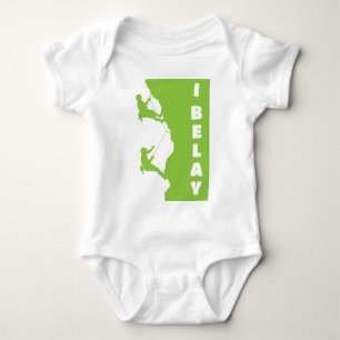 Rock Climbing I Belay Baby Bodysuit