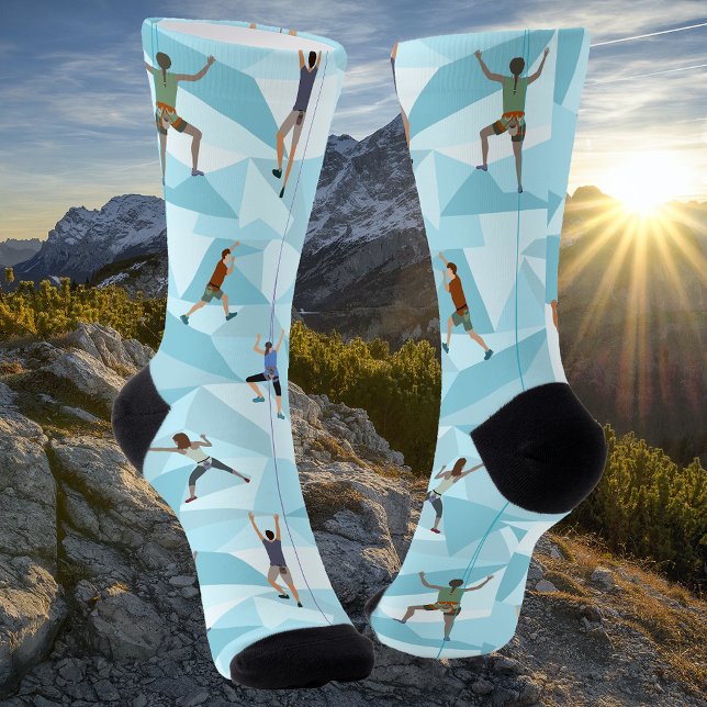 Rock Climbing in Blues Crew Socks (Creator Uploaded)