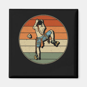 Rock Climbing Indoor Retro Mountain Climber Magnet