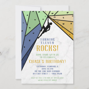 Rock Climbing Invitation for Boy
