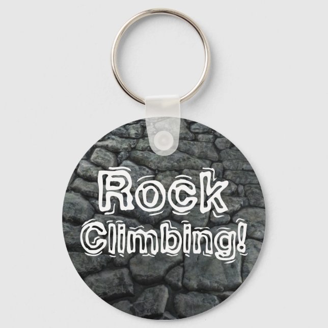 Rock Climbing! Key Ring (Front)
