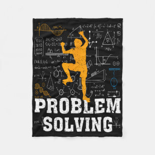 Rock Climbing Math Lover Problem Solving Mathemati Fleece Blanket