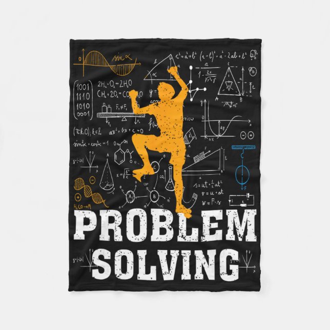 Rock Climbing Math Lover Problem Solving Mathemati Fleece Blanket (Front)