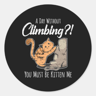 Rock Climbing Mountain Climber Cragsman Bouldering Classic Round Sticker