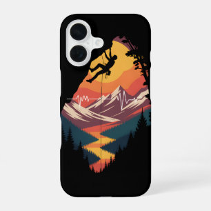 Rock Climbing Mountain Climbing Day Bouldering Men iPhone 16 Case