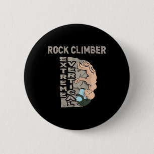 Rock Climbing Mountaineer Free Climber Cragsman 6 Cm Round Badge