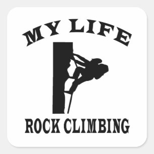Rock Climbing My Life Square Sticker
