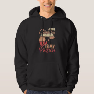 Rock Climbing My Passion Vintage Bouldering Retro Hoodie