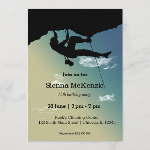 Rock Climbing Party Invitation