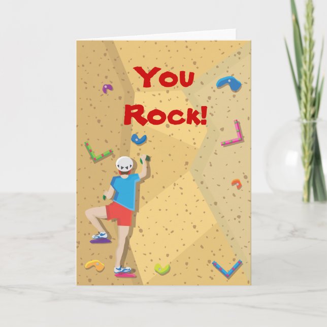 Rock Climbing Party Thank You Notes (Front)