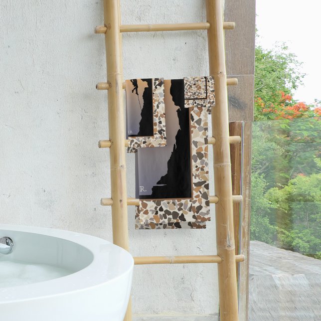 Rock Climbing Pebble Bath Towel Set (Creator Uploaded)