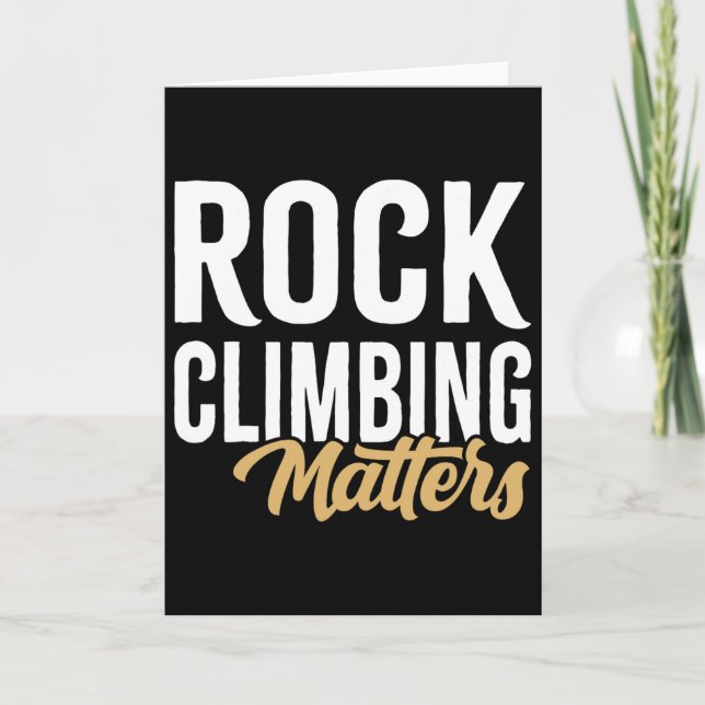 Rock Climbing Problems Vintage Rock Climber  Card (Front)