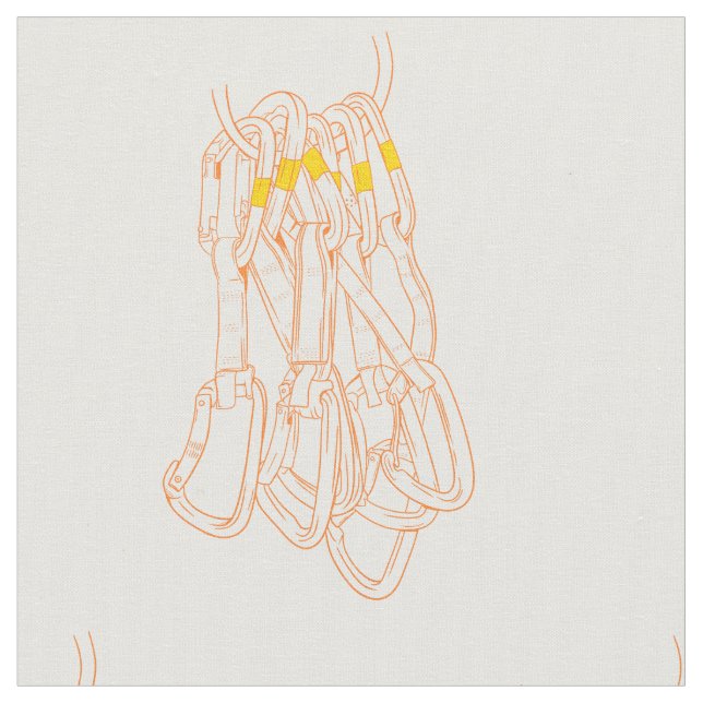 Rock climbing quickdraw rack fabric (Close Up)
