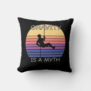 Rock Climbing Retro Vintage Cushion