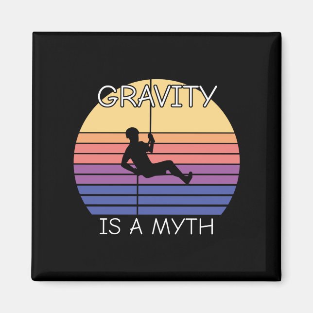 Rock Climbing Retro Vintage Magnet (Front)