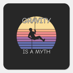 Rock Climbing Retro Vintage Square Sticker