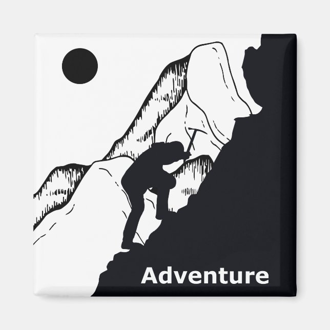 rock climbing rockclimbing magnet (Front)